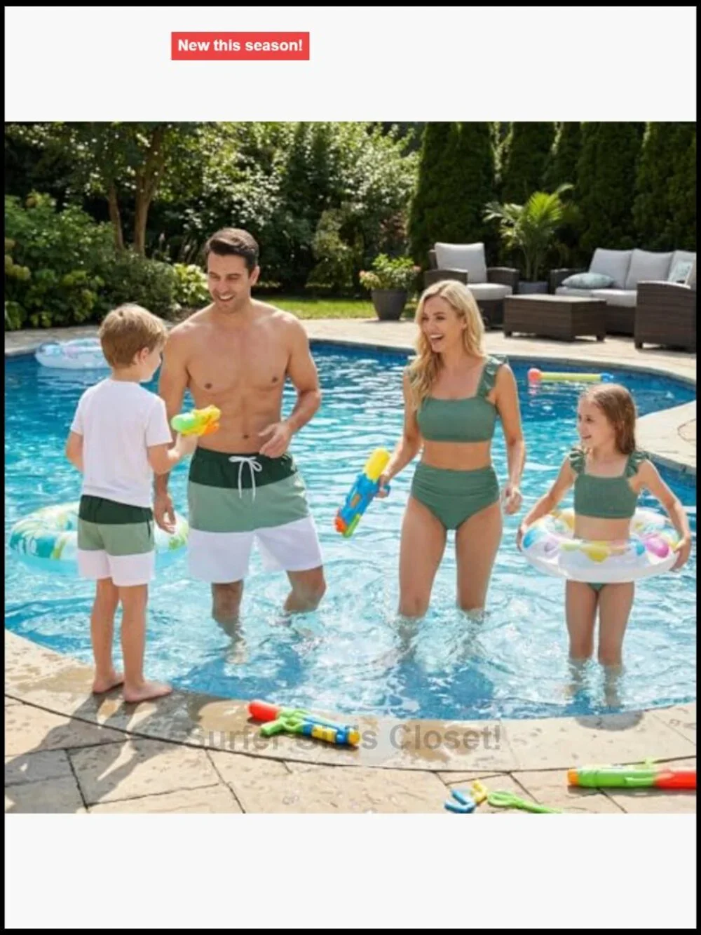 Smocked Ruched Two Piece Bikini Set - Family Matching Swimsuits